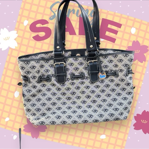 Dooney & Bourke Handbags - Dooney & Bourke Black and Gray Classic Tote